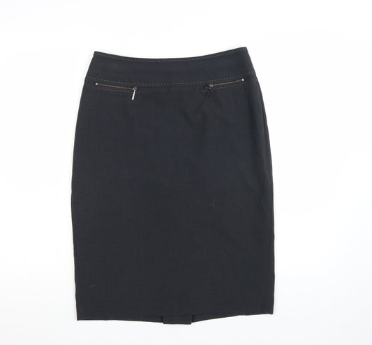 Marks and Spencer Women's Grey Pencil Work Skirt Size 10