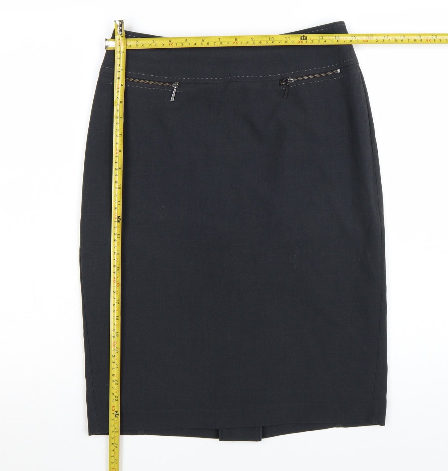 Marks and Spencer Women's Grey Pencil Work Skirt Size 10