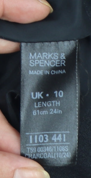 Marks and Spencer Women's Grey Pencil Work Skirt Size 10