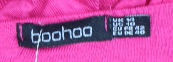 Boohoo Women Pink Maxi Sleeveless Jersey Dress Size 12