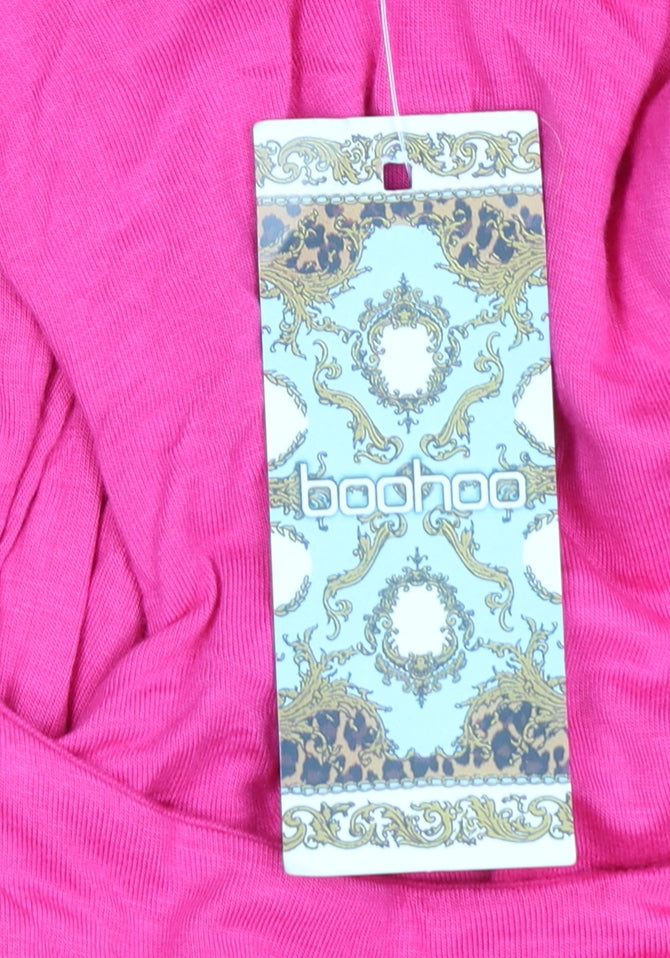 Boohoo Women Pink Maxi Sleeveless Jersey Dress Size 12
