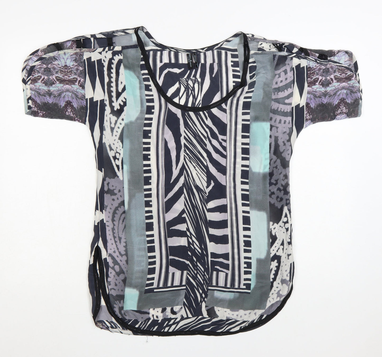 Guess by Marciano Women's Multicoloured Silk Tunic Blouse Size 8