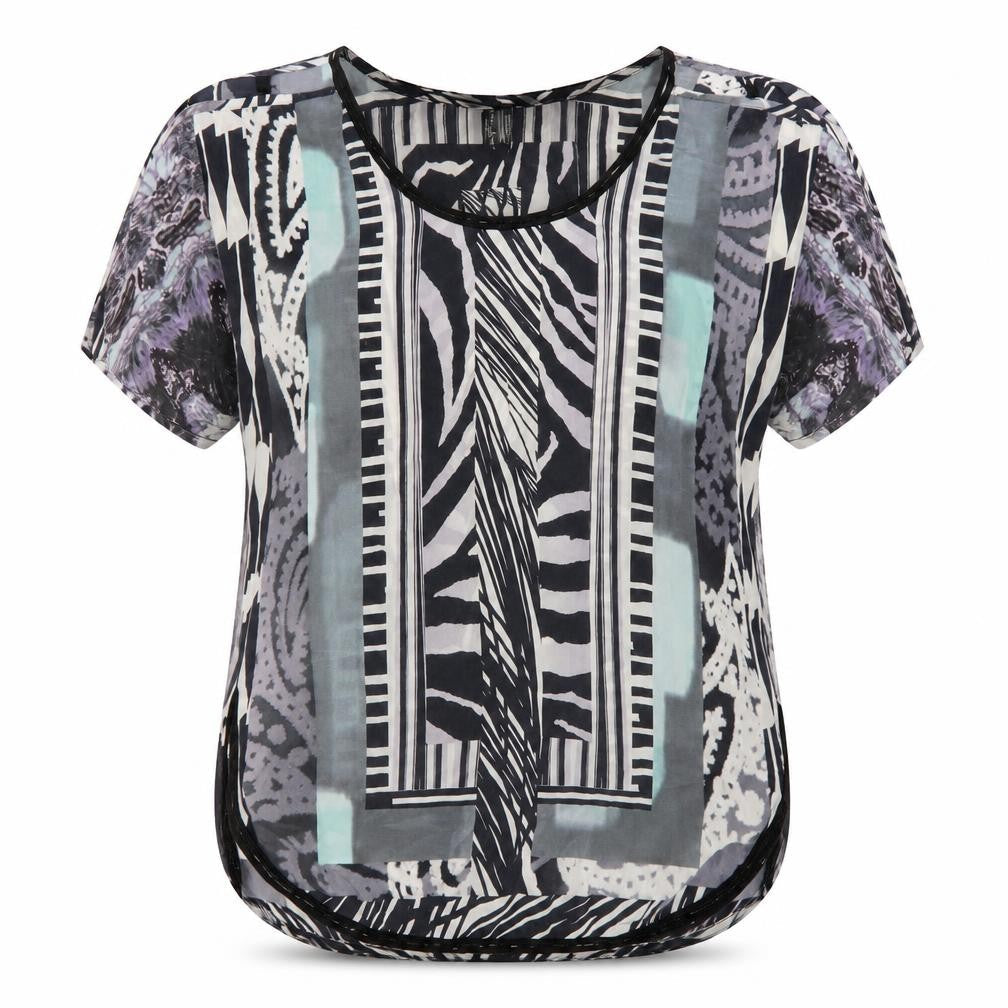 Guess by Marciano Women's Multicoloured Silk Tunic Blouse Size 8