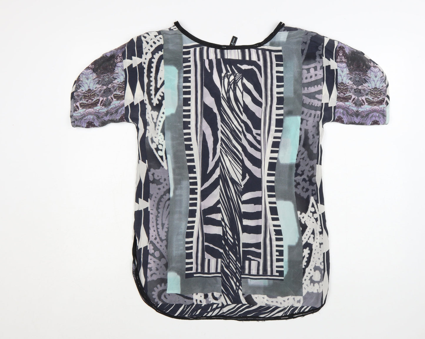 Guess by Marciano Women's Multicoloured Silk Tunic Blouse Size 8