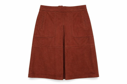 Next Women’s Brown Suede Effect A-Line Knee Length Skirt UK 6