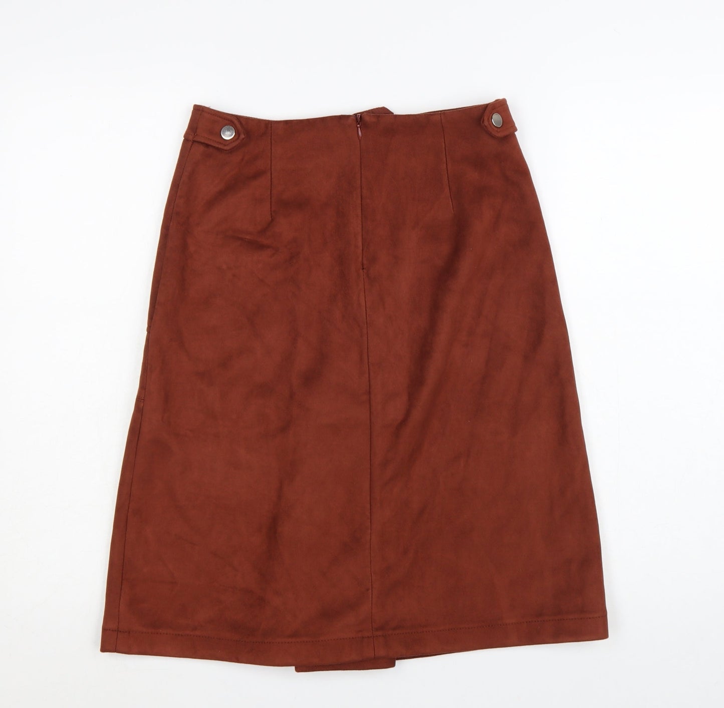 Next Women’s Brown Suede Effect A-Line Knee Length Skirt UK 6
