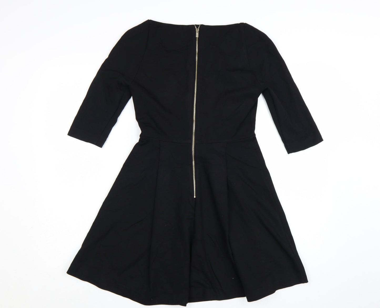 NaraMilano Women's Black Studded Fit & Flare Knee Dress Size 10