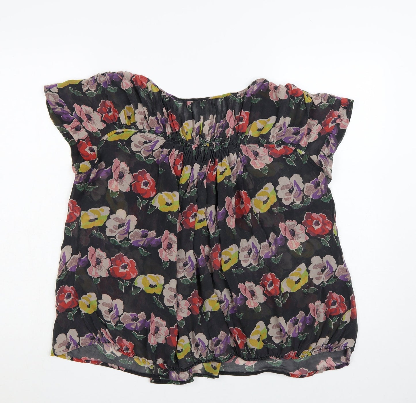 Ted Baker Women’s Multicoloured Floral Silk Tunic Blouse Size 10