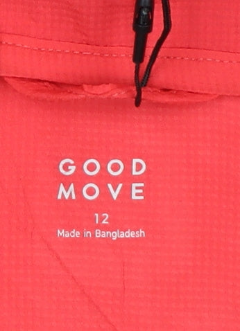 Marks and Spencer Women Red Size 12 Hooded Windbreaker Jacket