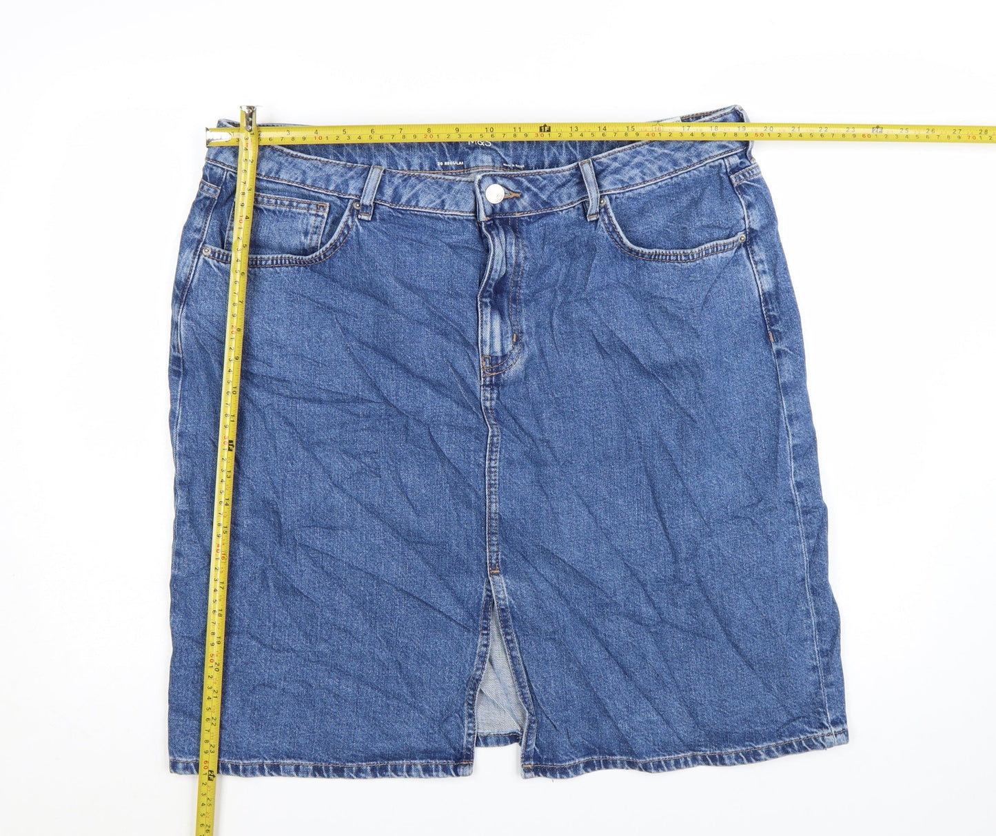 Marks and Spencer Women’s Blue Denim Pencil Skirt Size 20