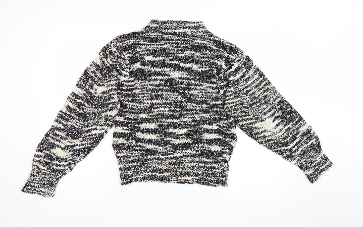 Topshop Women’s Multicoloured Chunky-Knit High Neck Pullover Jumper M
