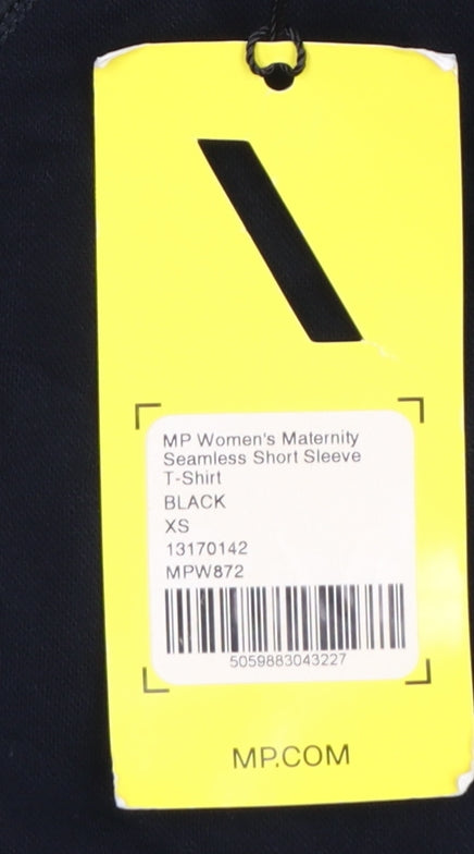 MP Women's Black XS Maternity Seamless Short Sleeve T-Shirt