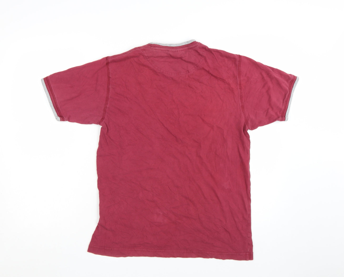 Reebok Men's Red Short Sleeve Cotton Crew Neck Sports T-Shirt Size S