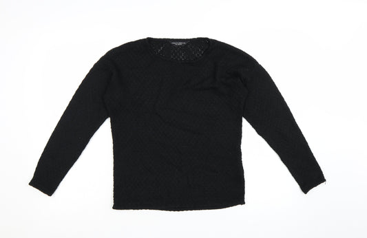 Dorothy Perkins Women’s Black Size 8 Open-Knit Pullover Jumper