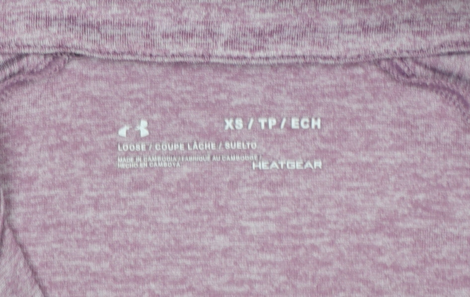 Under Armour Womens Purple 1/2 Zip Pullover Sweatshirt XS