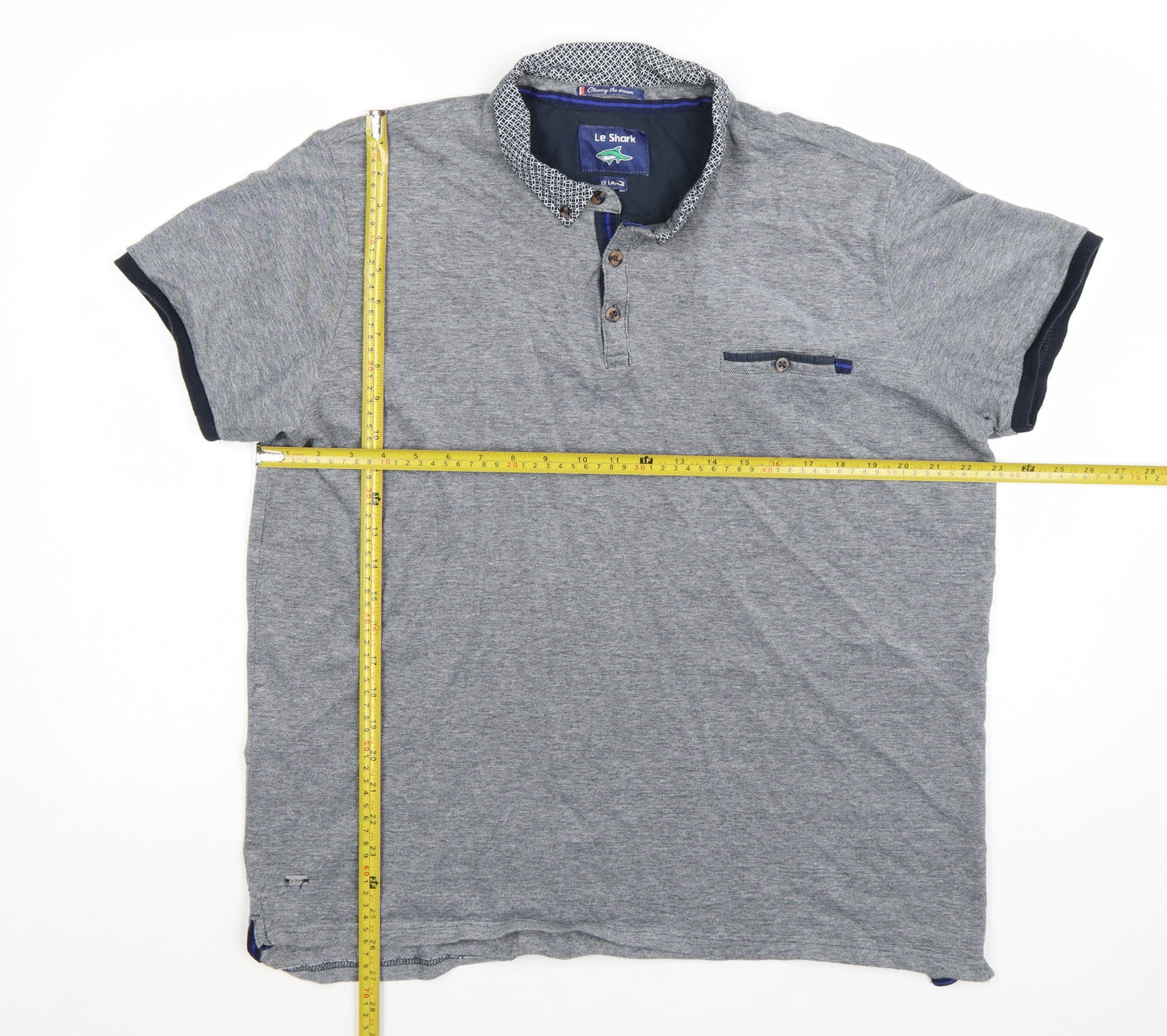 Le Shark Men’s Grey Short Sleeve Polo Shirt 2XL Regular Fit
