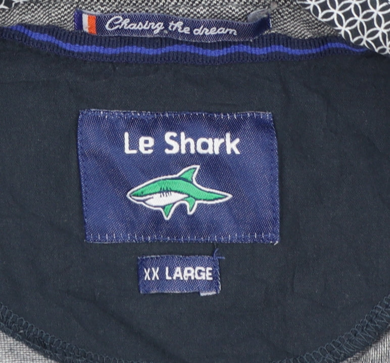 Le Shark Men’s Grey Short Sleeve Polo Shirt 2XL Regular Fit