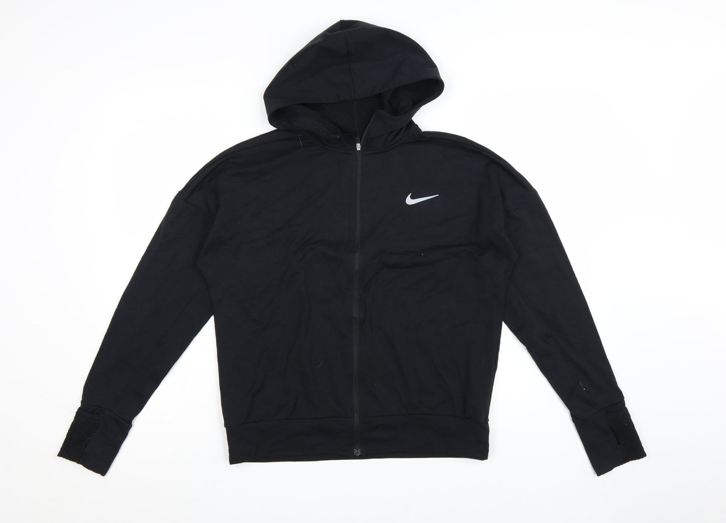 Nike Womens Black XS Full Zip Dri-Fit Hoodie Running Jacket
