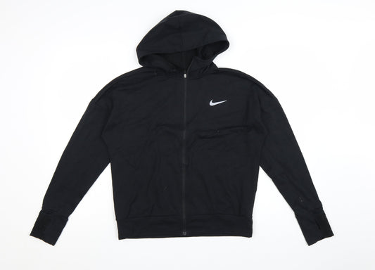 Nike Womens Black XS Full Zip Dri-Fit Hoodie Running Jacket