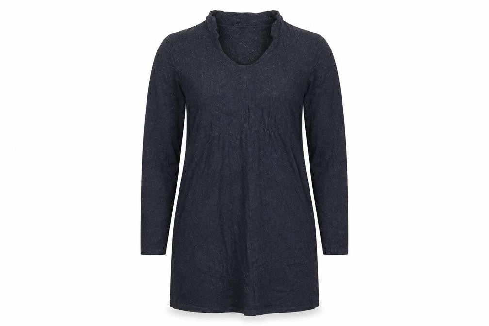 Laura Ashley Women Black Size 14 Shift Knit V-Neck Long Sleeve Dress