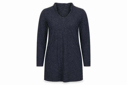 Laura Ashley Women Black Size 14 Shift Knit V-Neck Long Sleeve Dress