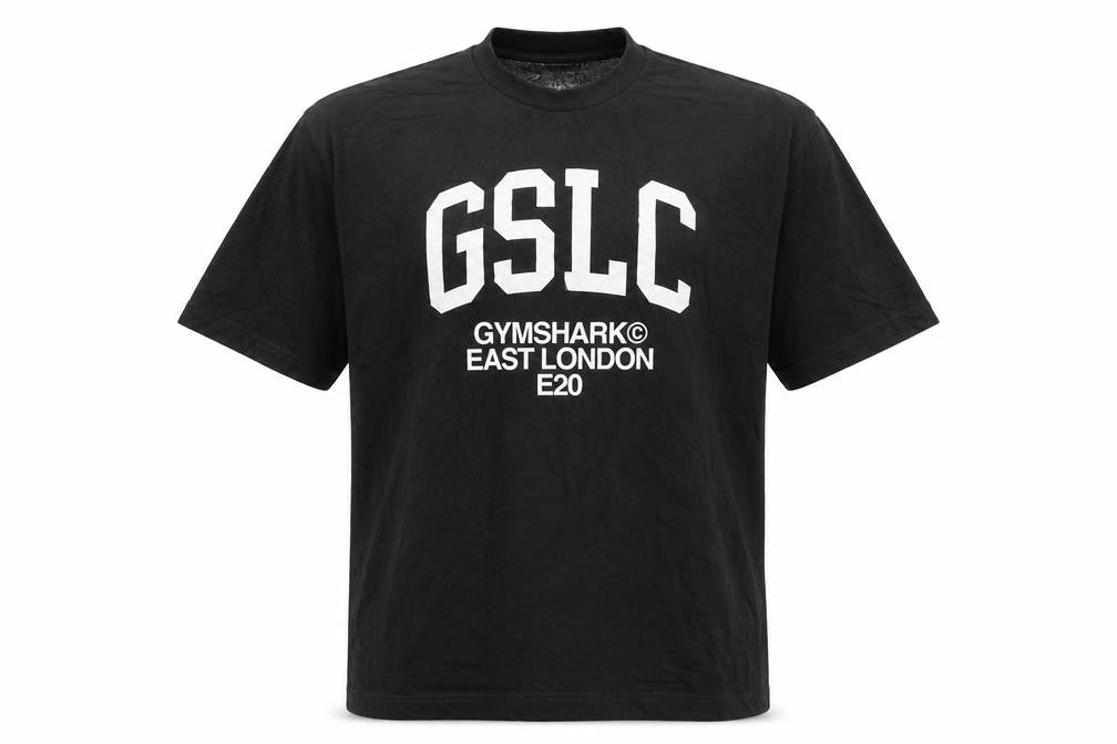 Gymshark Men's Black GSLC Graphic T-Shirt Size S Cotton Blend