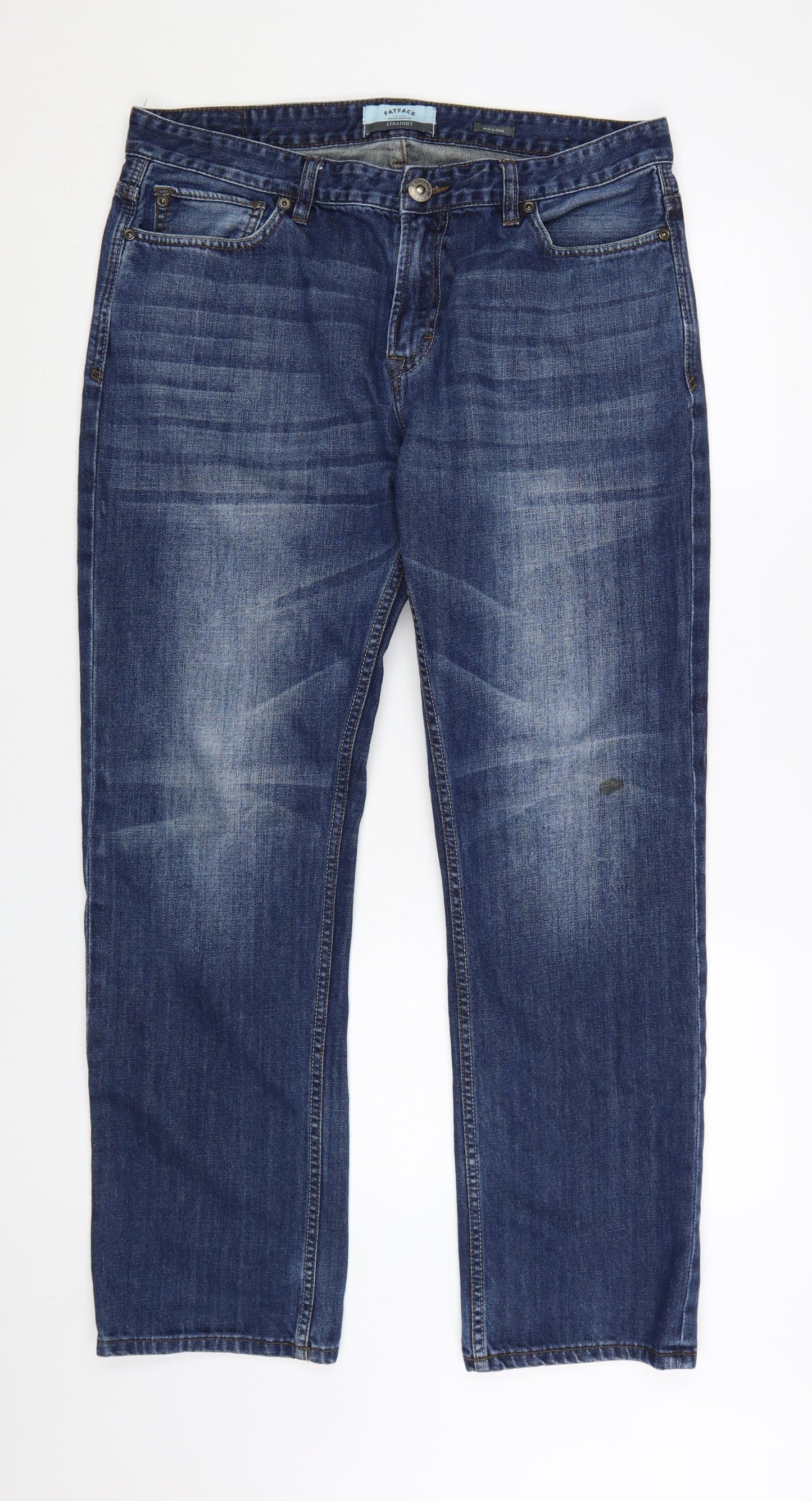 FatFace Men's Blue Straight Leg 36R Denim Jeans