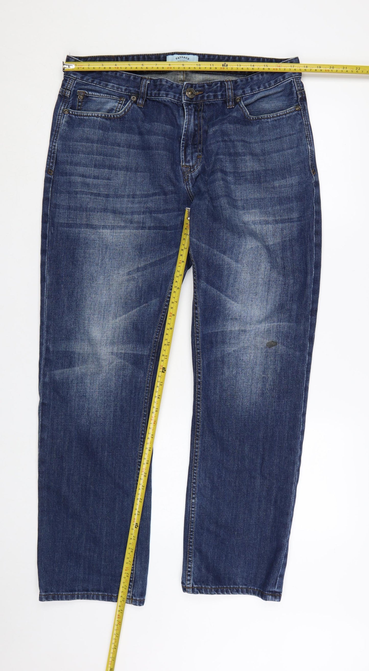 FatFace Men's Blue Straight Leg 36R Denim Jeans
