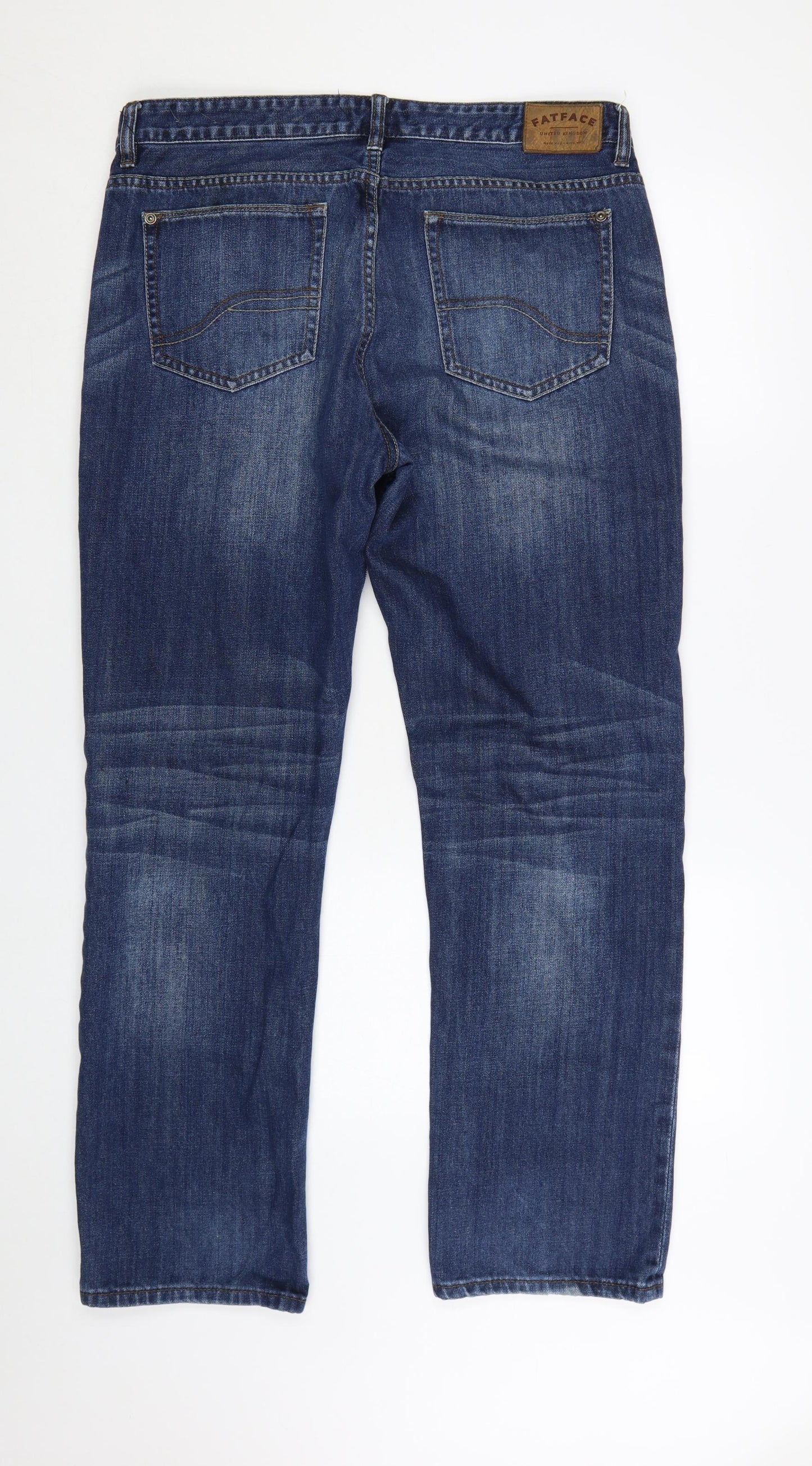 FatFace Men's Blue Straight Leg 36R Denim Jeans