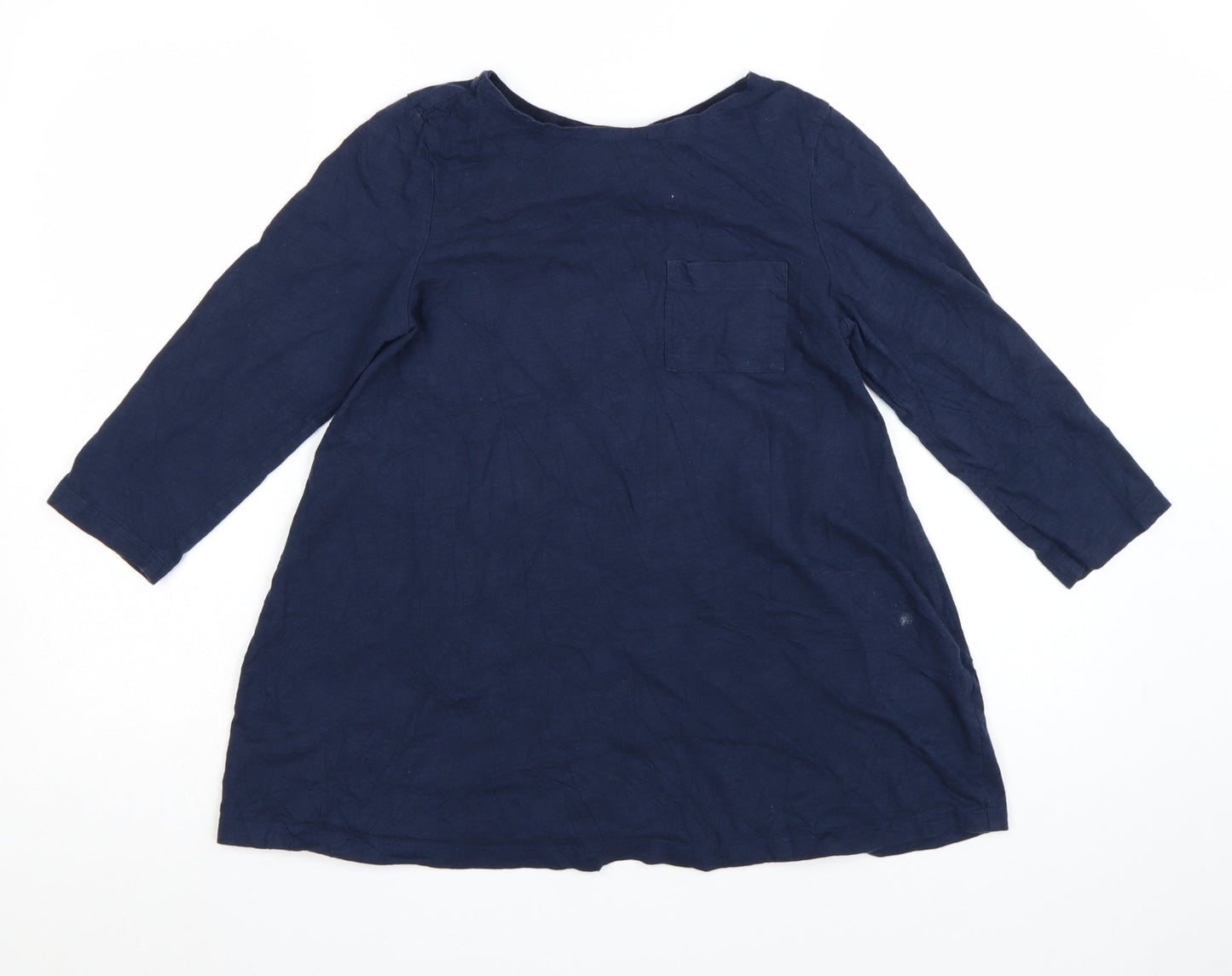 Seasalt Cornwall Women’s Blue Organic Cotton Tunic Blouse UK 8