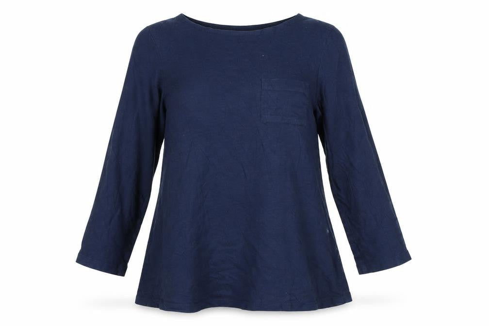 Seasalt Cornwall Women’s Blue Organic Cotton Tunic Blouse UK 8