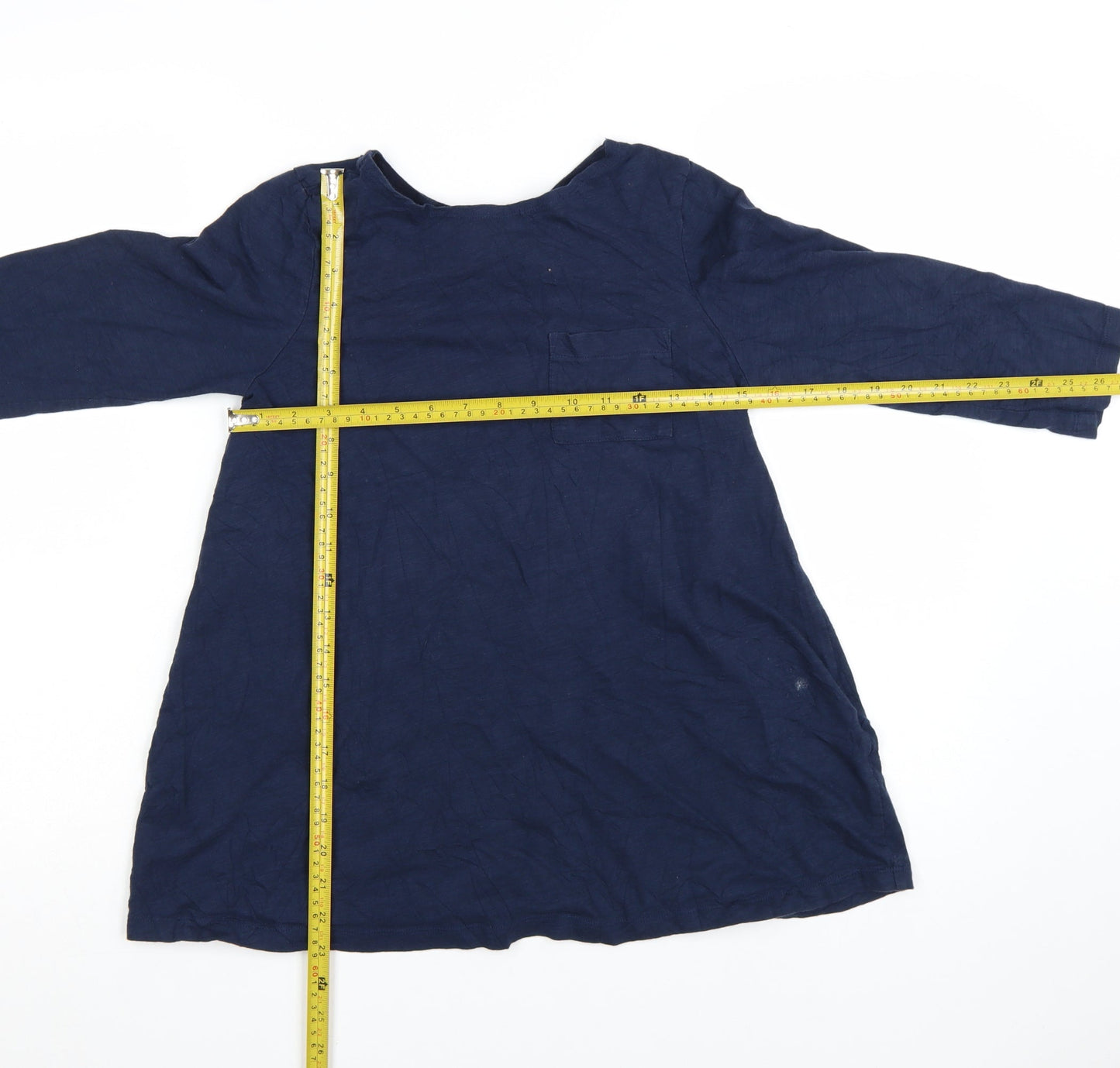 Seasalt Cornwall Women’s Blue Organic Cotton Tunic Blouse UK 8