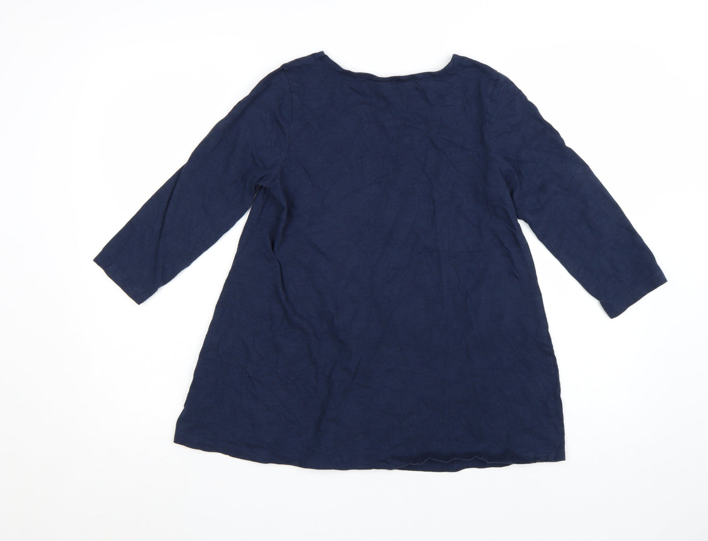 Seasalt Cornwall Women’s Blue Organic Cotton Tunic Blouse UK 8