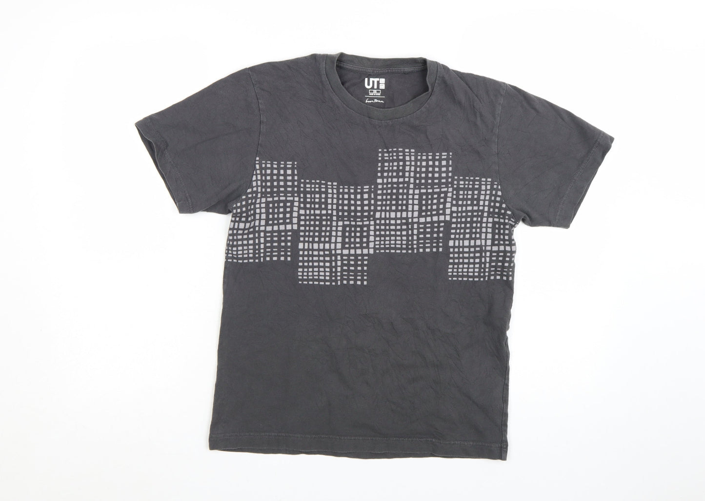Uniqlo UT Men’s Black Graphic Print Short Sleeve T-Shirt XS Cotton