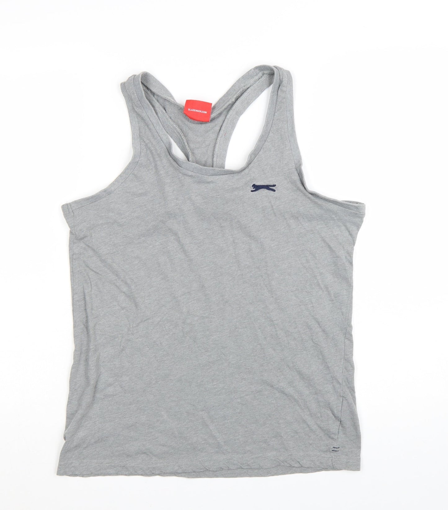 Slazenger Men’s Grey Athletic Tank Top L Lightweight Gym Wear