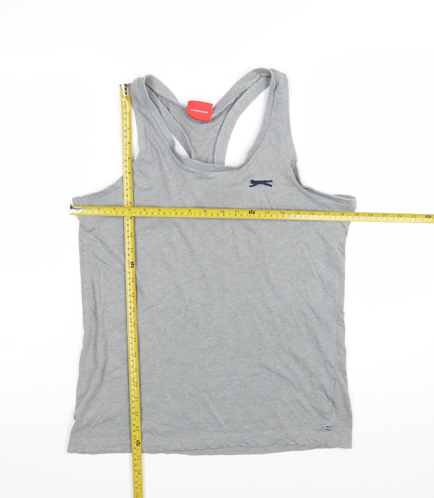Slazenger Men’s Grey Athletic Tank Top L Lightweight Gym Wear