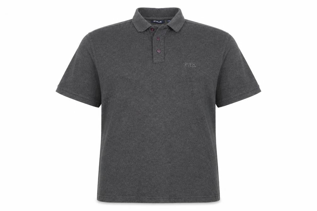 Fila Men’s Grey Cotton Polo Shirt Size L Classic Sports Style
