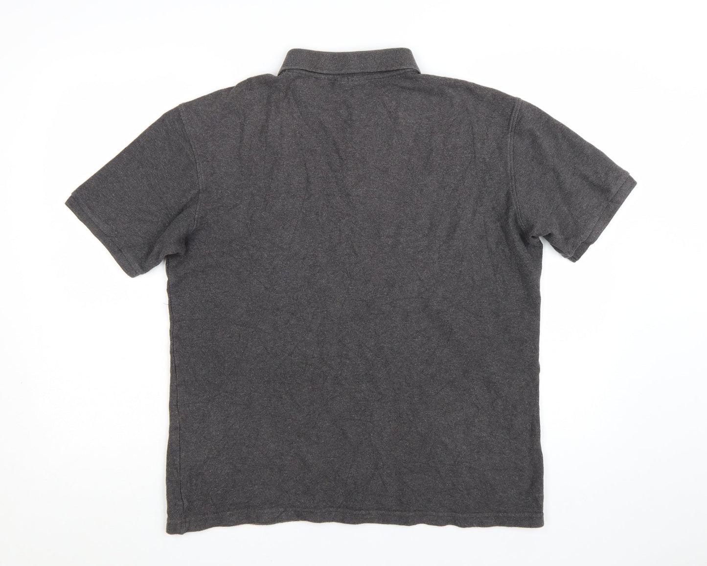 FILA Men’s Grey Cotton Polo Shirt Size L Classic Sports Style