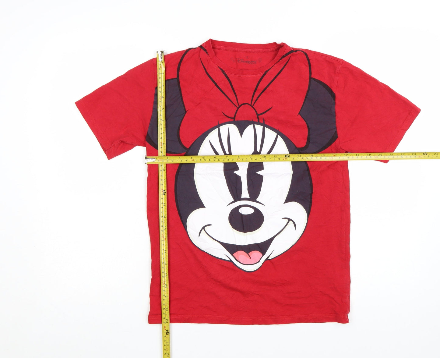 Disneyland Paris Women’s Red Minnie Mouse T-Shirt Size S Short Sleeve Cotton