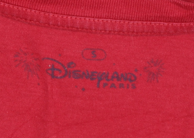Disneyland Paris Women’s Red Minnie Mouse T-Shirt Size S Short Sleeve Cotton