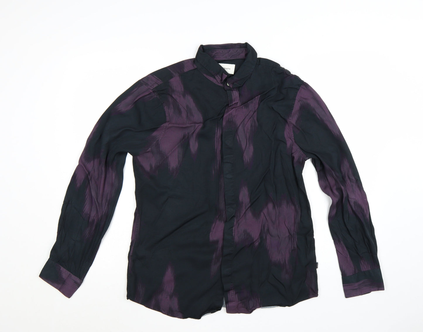 Marks and Spencer Men’s Purple Long Sleeve Button-Up Shirt M