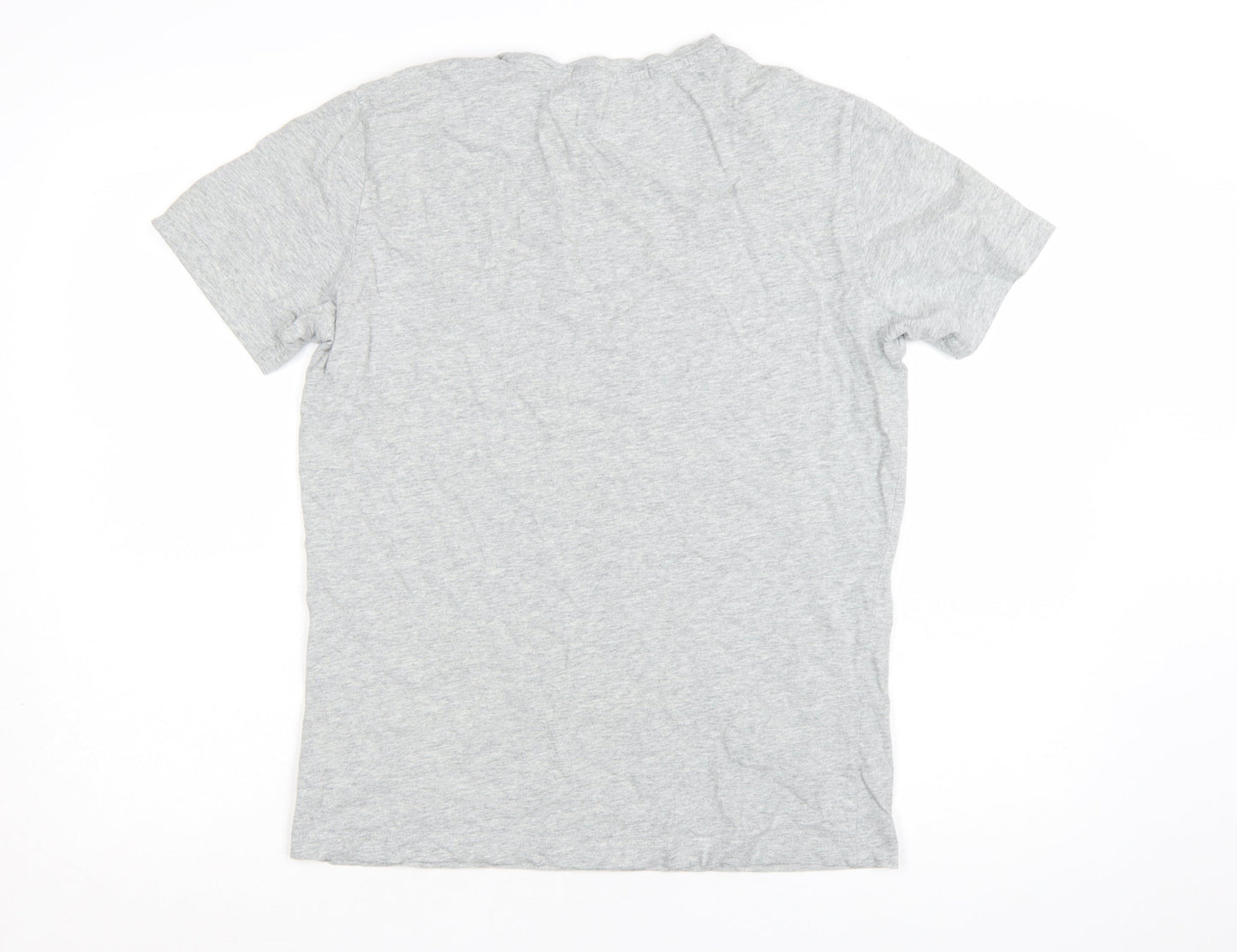 Calvin Klein Jeans Mens Grey Cotton Crew Neck Logo T-Shirt Size M