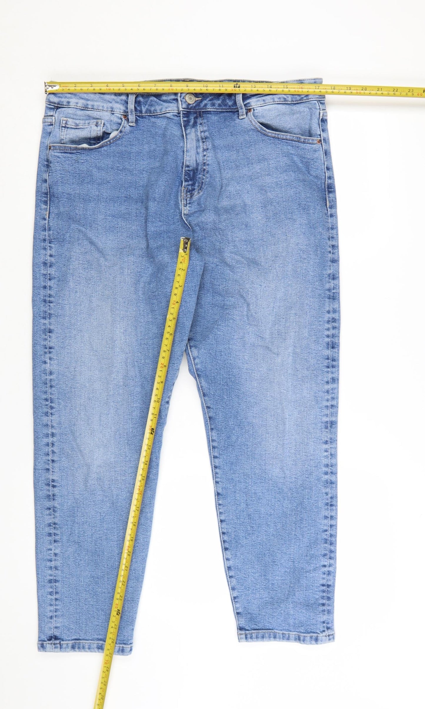 Marks and Spencer Women’s Blue Mom Jeans Size 18 Regular Denim
