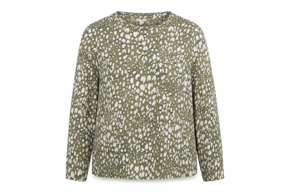 Marks & Spencer Women’s Green Animal Print Cotton Blouse Size 18