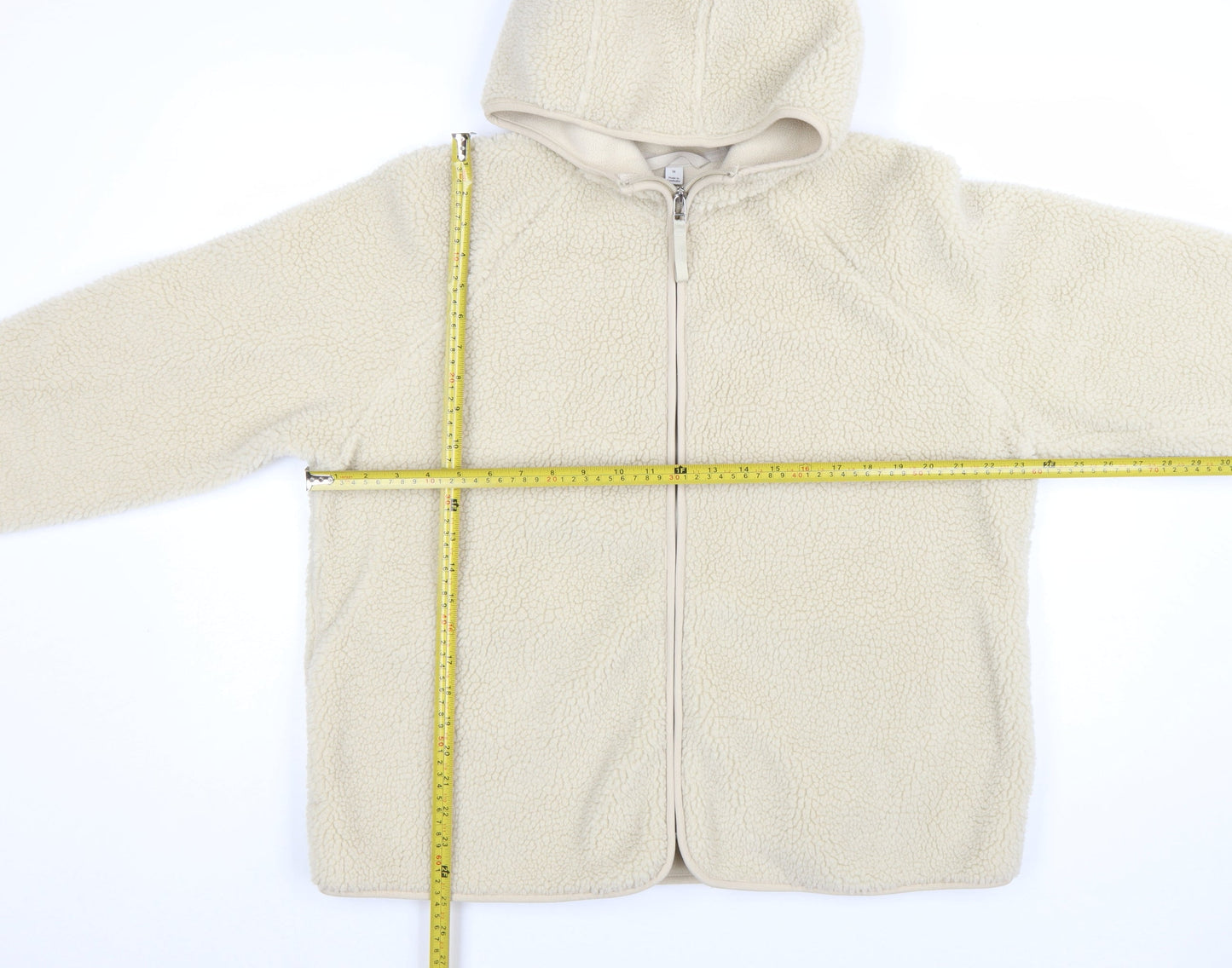 Marks and Spencer Women’s Beige Fleece Hooded Zip Jacket Size 18