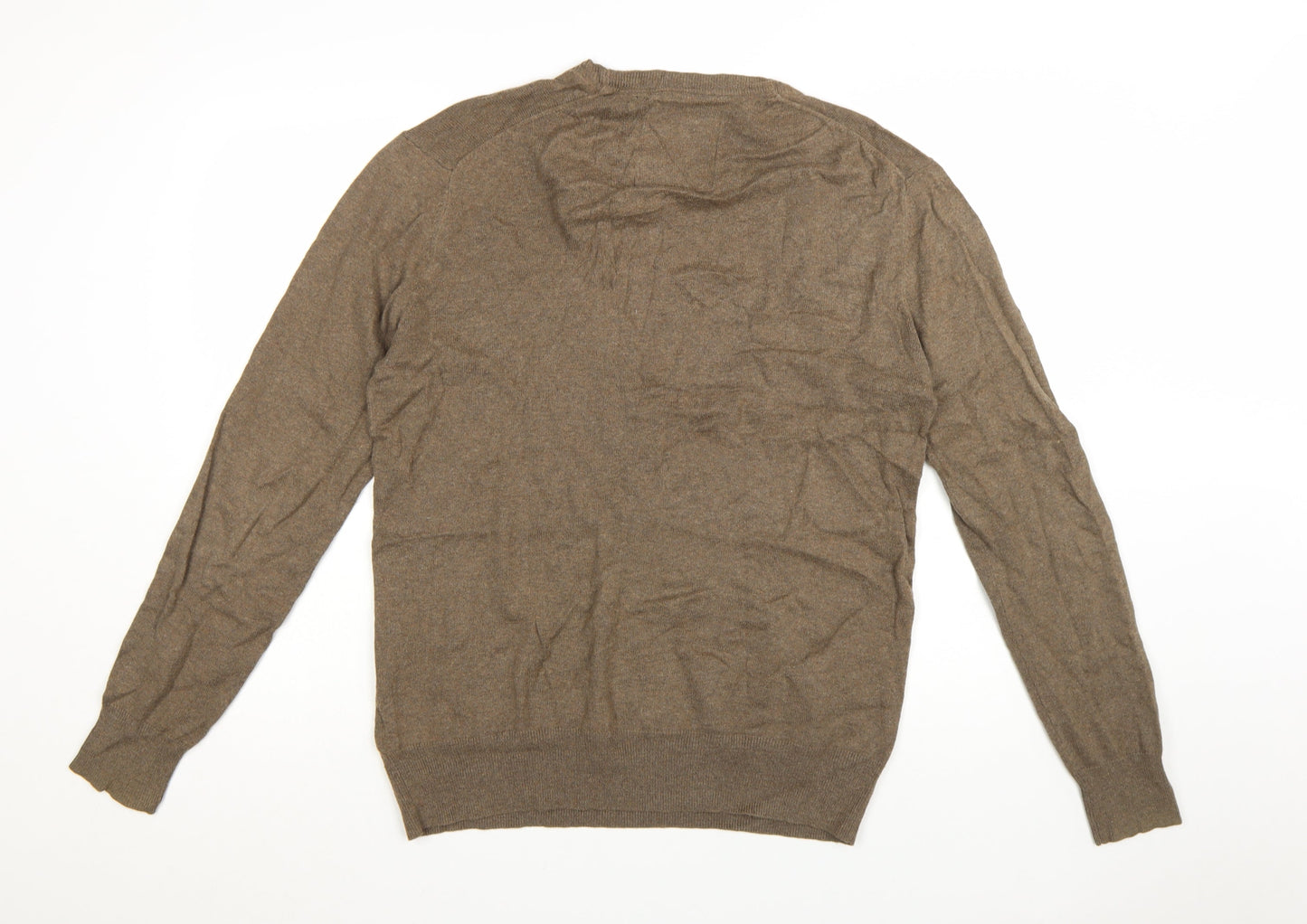 Superdry Men's Brown XL Crew Neck Premium Cotton Cashmere Jumper