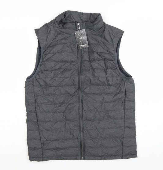 Marks and Spencer Mens Grey Down Padded Bodywarmer S Regular Fit