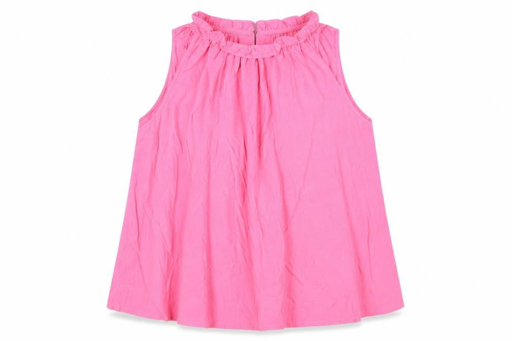 Marks & Spencer Women’s Pink Cotton Sleeveless Ruffle Blouse Size 20