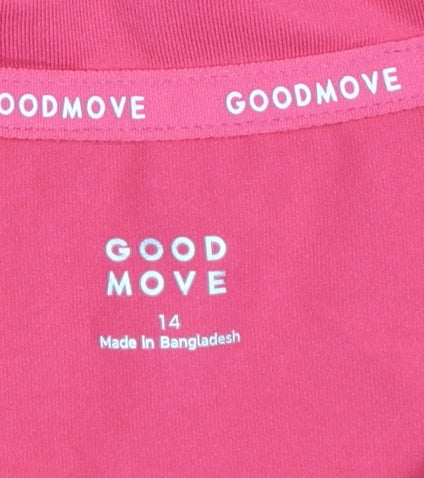 Marks and Spencer Women Pink Size 14 Goodmove Active T-Shirt