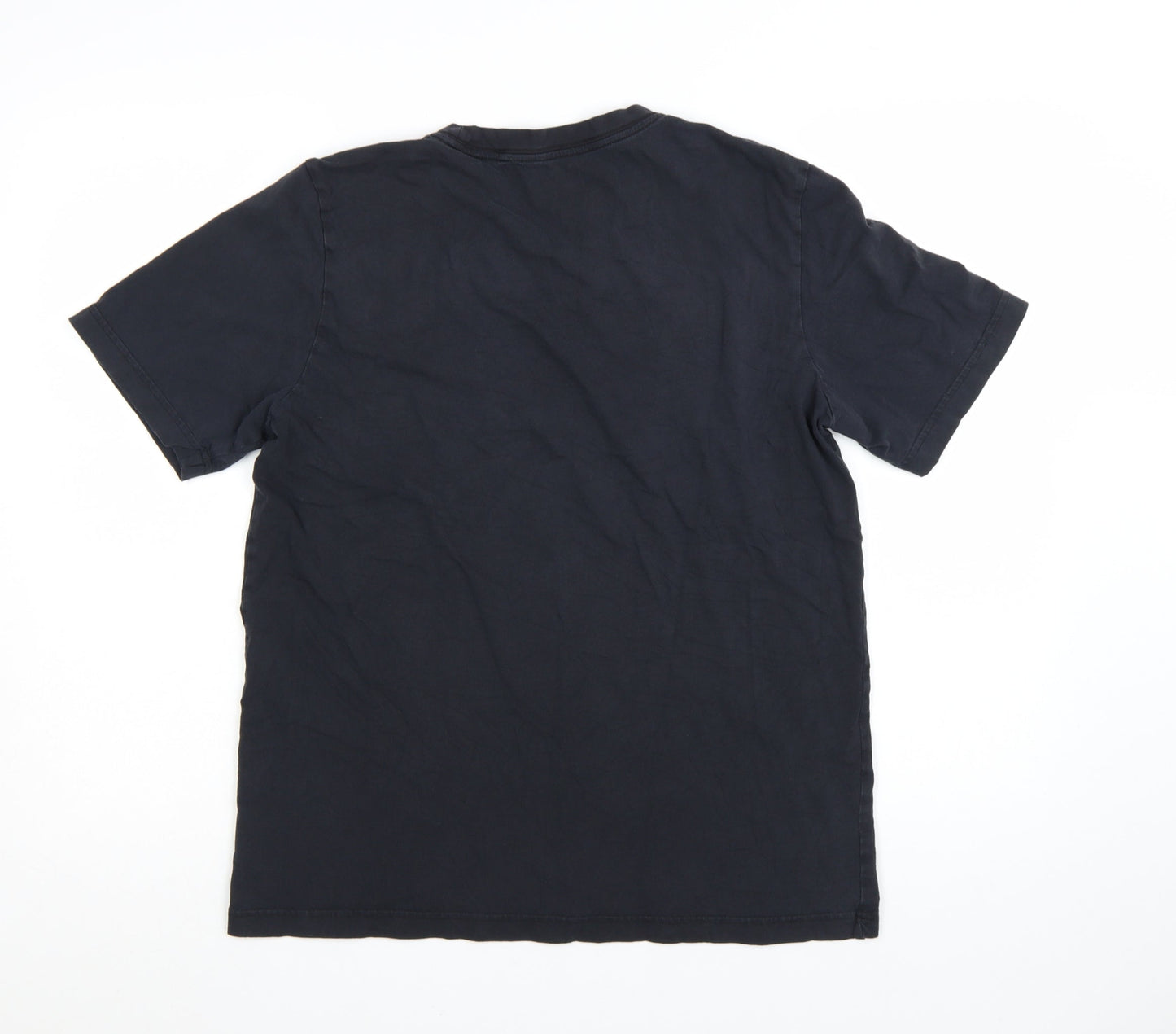 adidas Men's Black Cotton Crew Neck Short Sleeve T-Shirt Size L